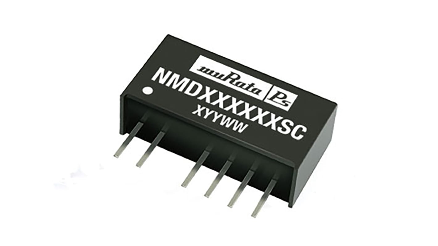 Murata NMD DC/DC-Wandler 1W 5 V dc IN, 5 V dc, 15V dc OUT / 34mA Durchsteckmontage 1kV dc isoliert