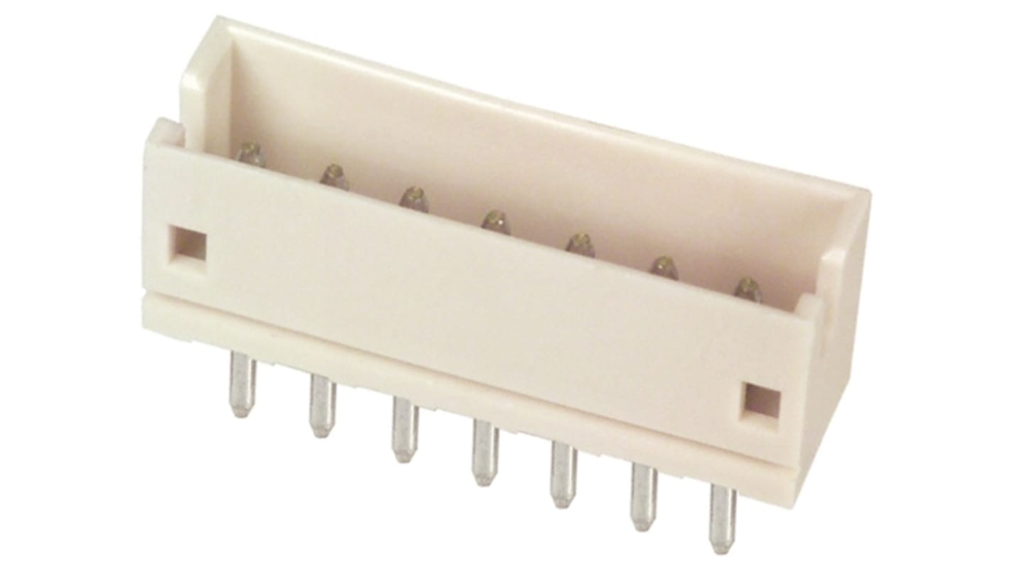 JST ZH Series Top Entry Through Hole PCB Header, 7 Contact(s), 1.5mm Pitch, 1 Row(s), Shrouded