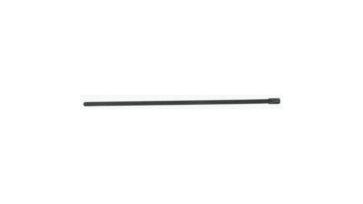 RS PRO Cable Tie, Roller Ball, 760mm x 16 mm, Metallic Polyester Coated Stainless Steel, Pk-100