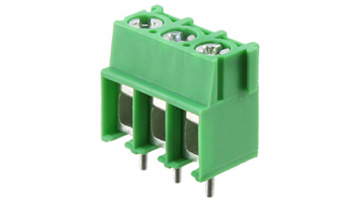 Phoenix Contact COMBICON PT Series PCB Terminal Block, 5mm Pitch, Through Hole Mount, Screw Termination