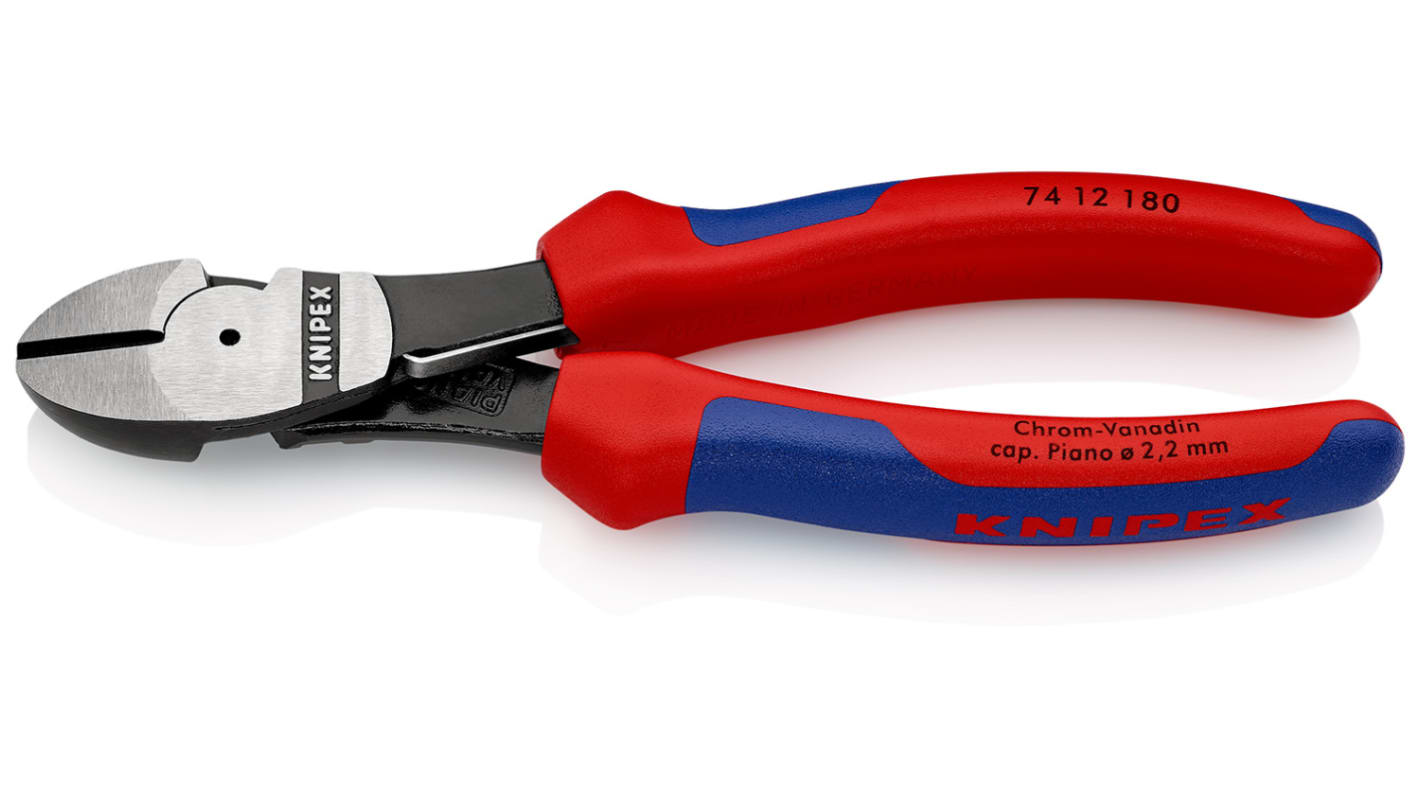 Alicates de corte lateral Knipex, capacidad de corte 3.8mm, long. total 180 mm