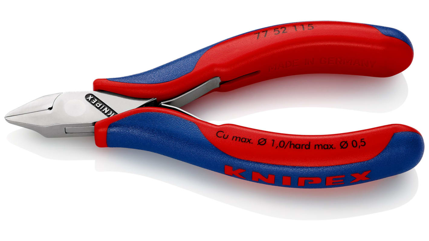 Alicates de corte lateral Knipex, capacidad de corte 1mm, long. total 115 mm,