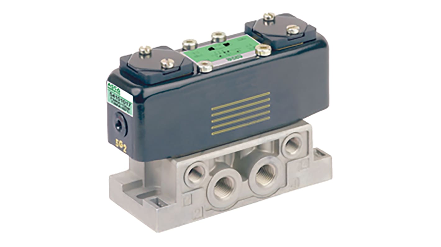 EMERSON – ASCO 5/2 Pneumatic Solenoid Valve - Pilot/Spring 542 Series 115 V ac, 230 V ac, 24 V ac/dc, 48 V ac/dc