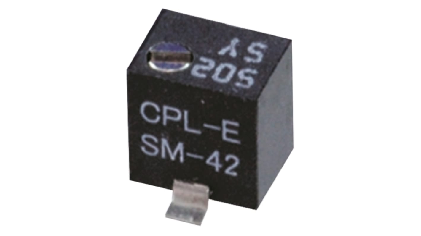200Ω, SMD Trimmer Potentiometer 0.25W Top Adjust Nidec Components, SM-42