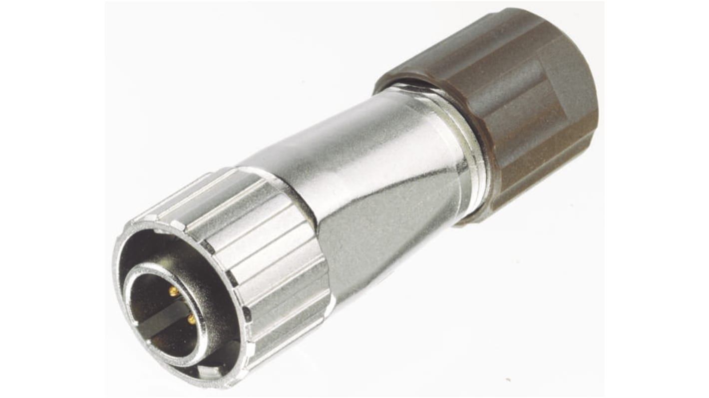 Hirose Connector, 4 Contacts, Cable Mount, Miniature Connector, Plug, Male, IP67, IP68, LF Series