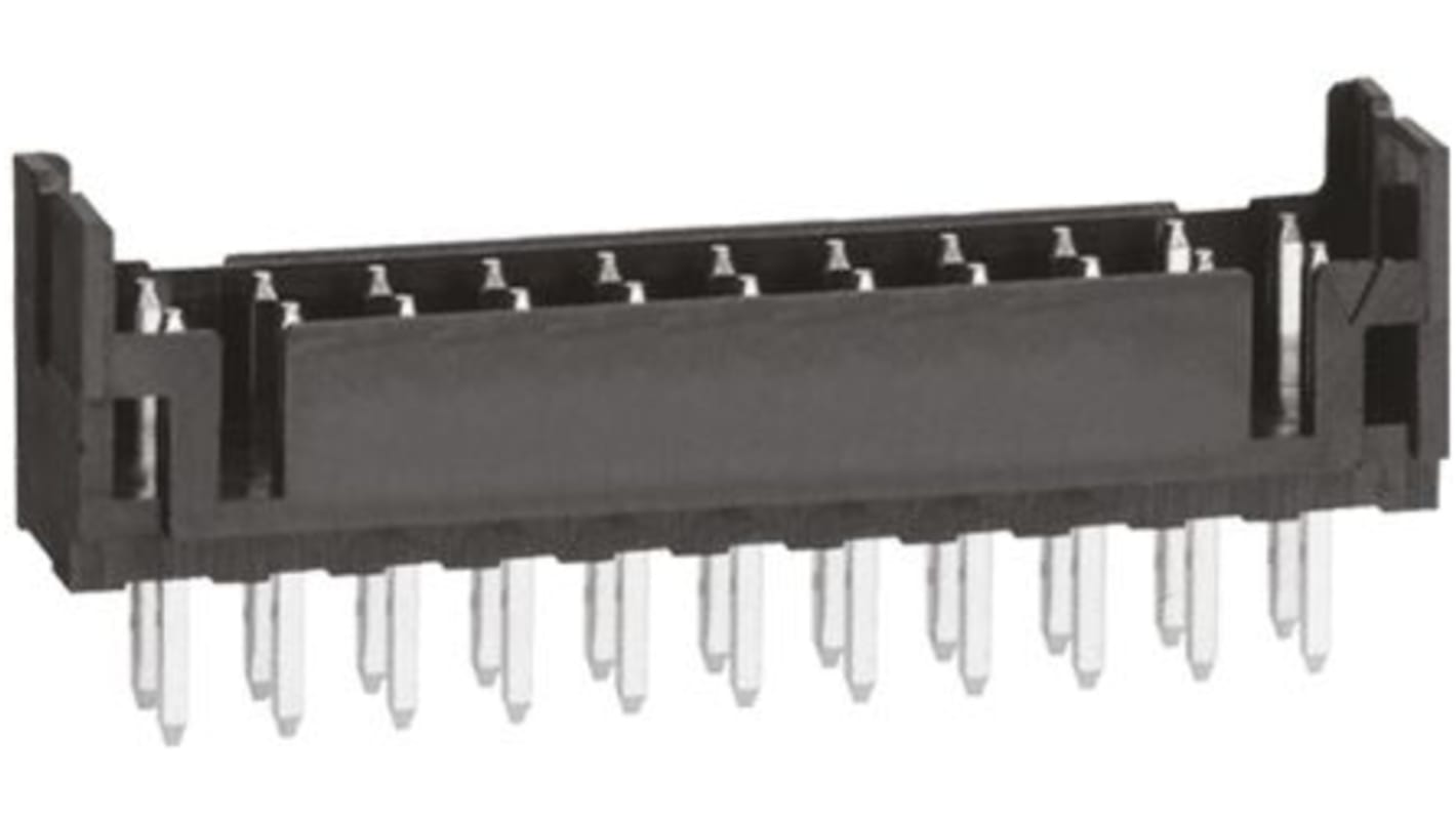 Hirose DF11 Series Straight Through Hole PCB Header, 22 Contact(s), 2.0mm Pitch, 2 Row(s), Shrouded