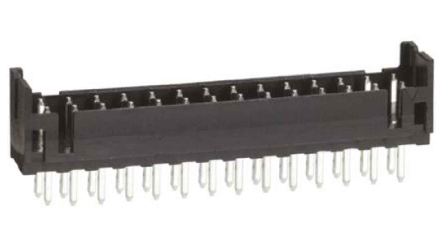 Hirose DF11 Series Straight Through Hole PCB Header, 28 Contact(s), 2.0mm Pitch, 2 Row(s), Shrouded