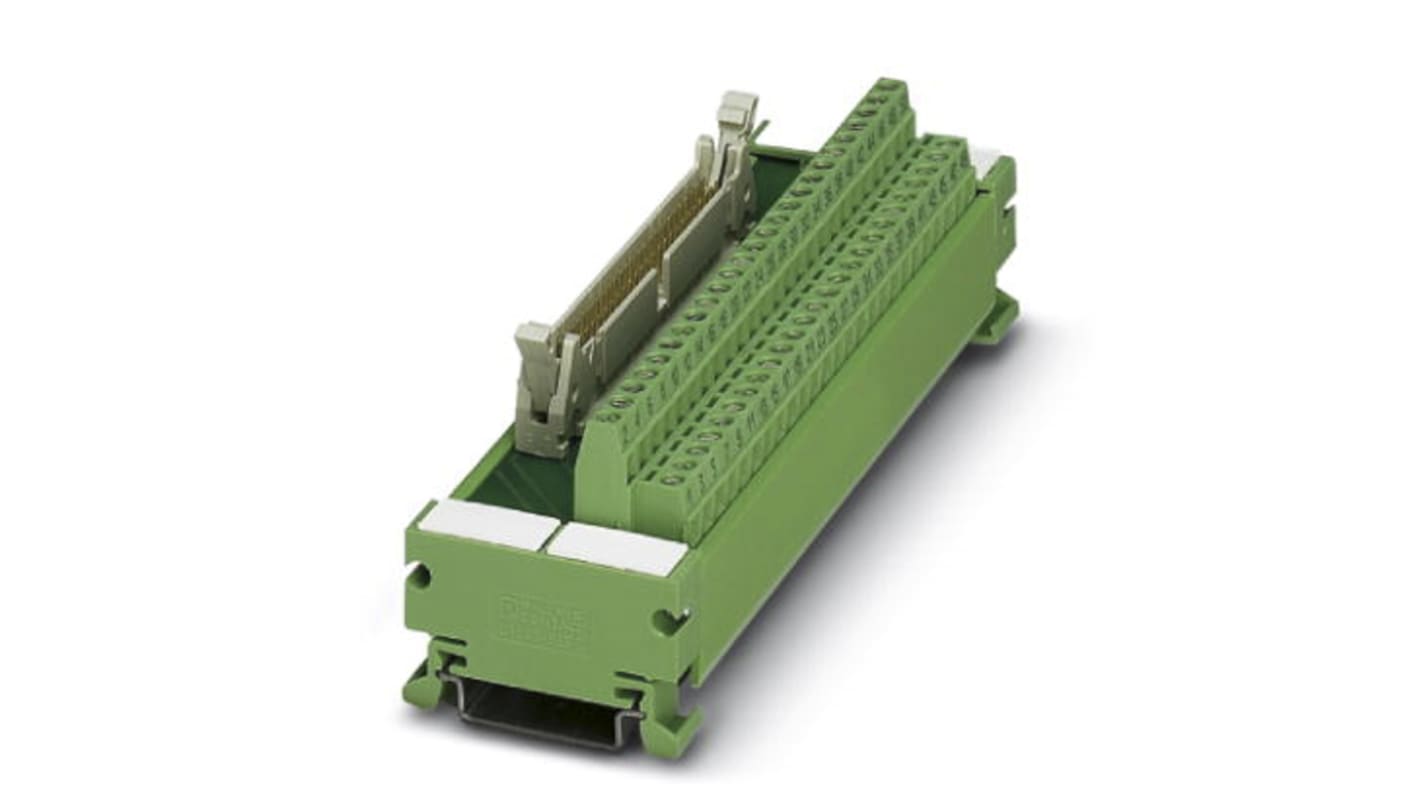 Phoenix Contact 40-Contact Male Interface Module, Flat Ribbon Cable Connector, DIN Rail Mount, 1A