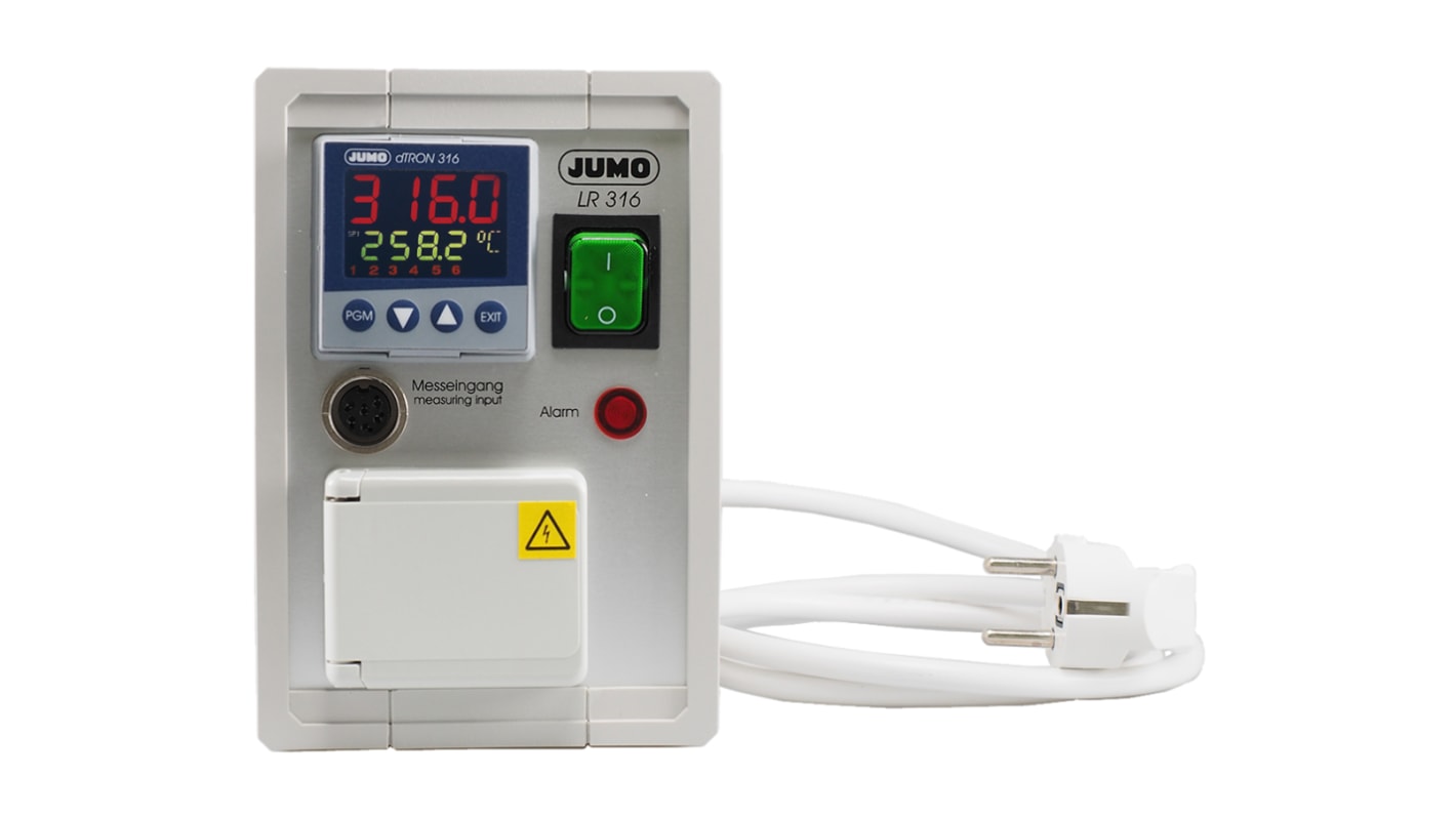 Jumo PID temperaturregulator, PID kontroller med 3 Relæ Udgange, Størrelse: 170 x 108mm, 230 V ac