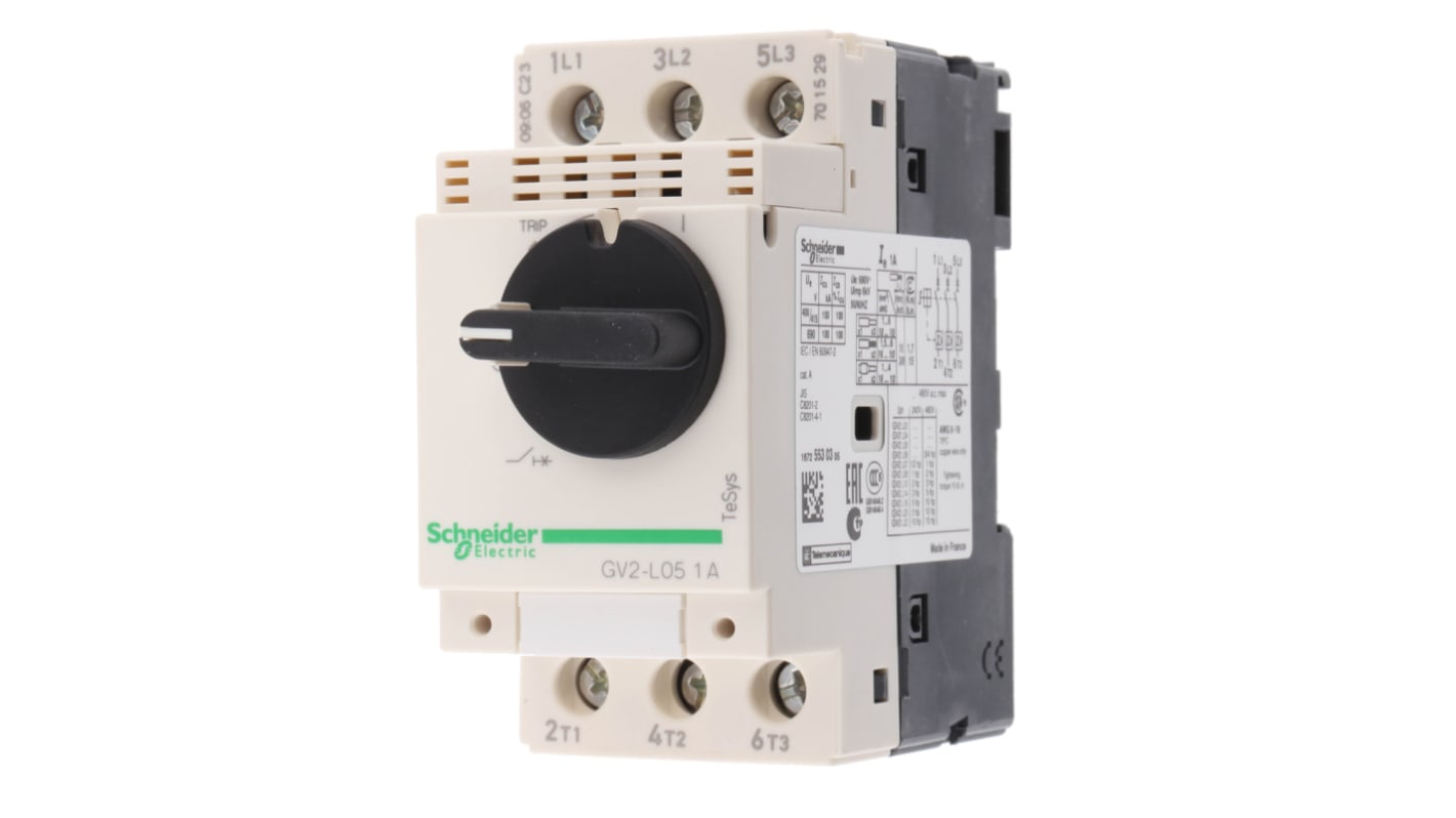 Schneider Electric TeSys GV2L Motorschutzschalter, 1 → 1,7 A 89mm x 44.5mm