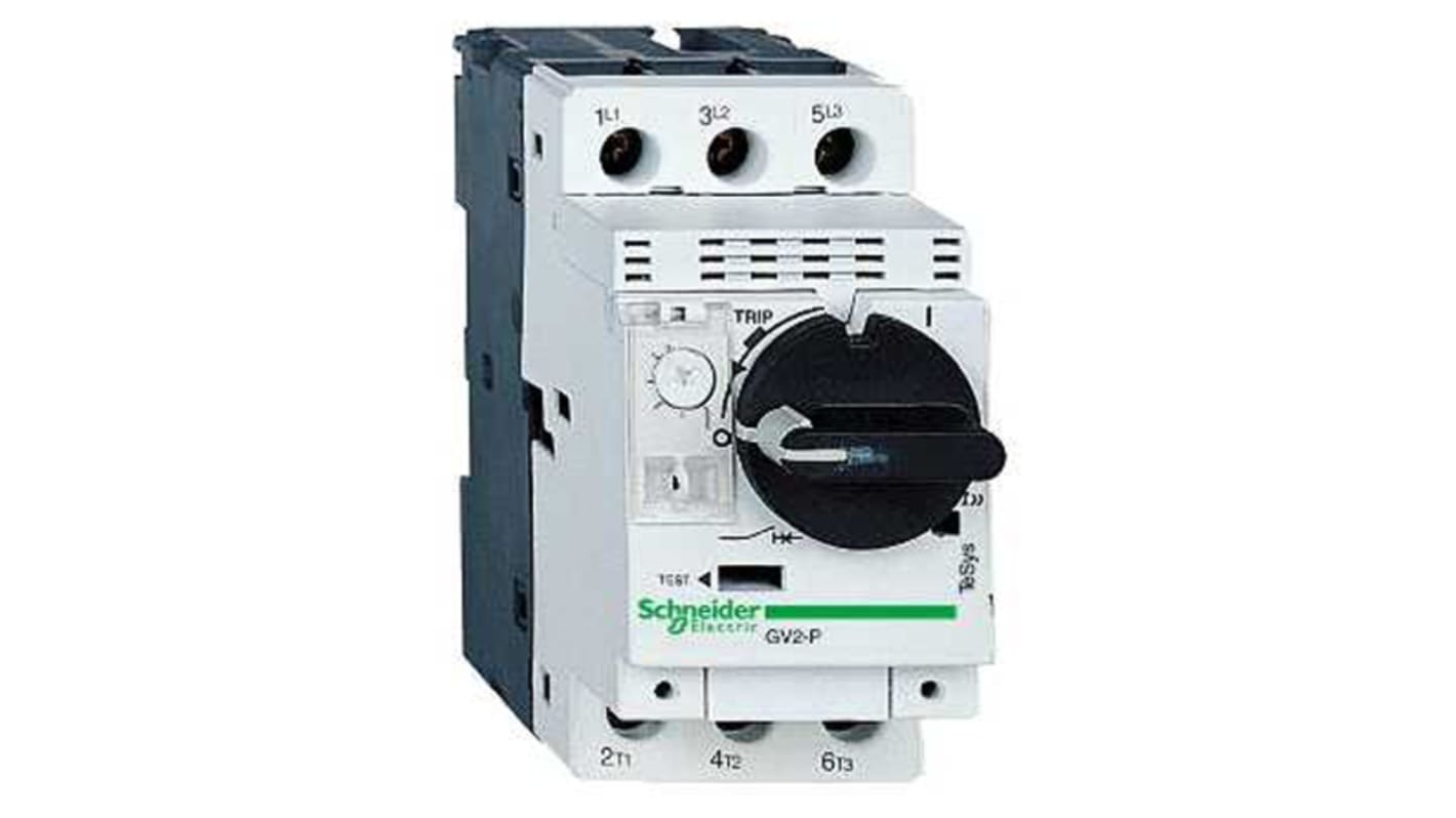 Disjoncteur moteur Schneider Electric TeSys GV2P 0,16 → 0,25 A.