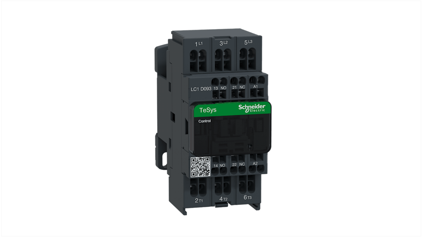 Schneider Electric LC1D Series Contactor, 24 V ac Coil, 3-Pole, 9 A, 4 kW, 3NO, 690 V ac