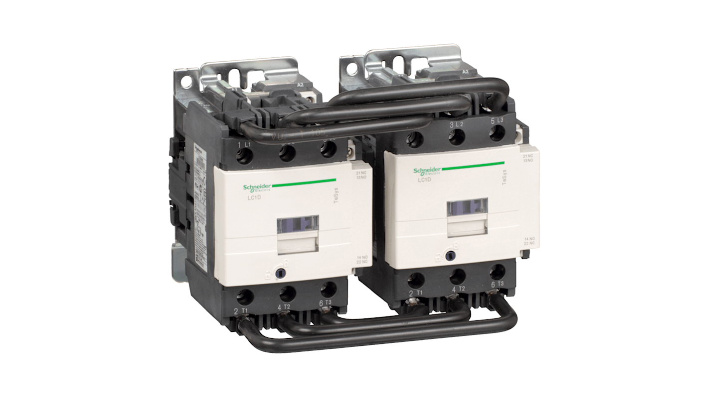 Contattore Reversibile Schneider Electric, serie LC2D, 3 poli, 3 N/A, 80 A, 37 kW, bobina 230 V c.a.