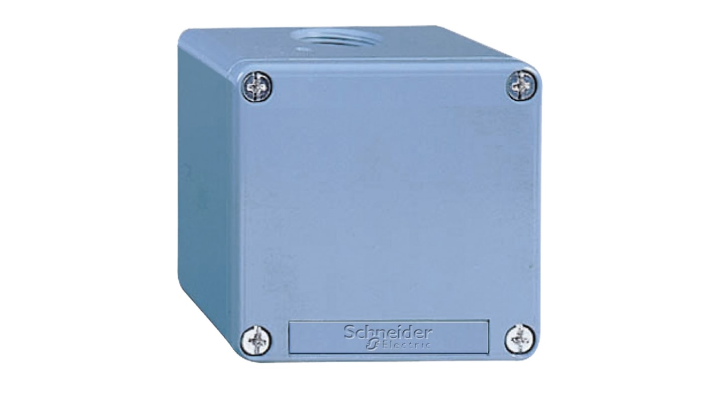 Schneider Electric Harmony XAP Steuerstation Leergehäuse, 0 x Ø 22mm, 49 x 80 x 80mm, Blau, Metall