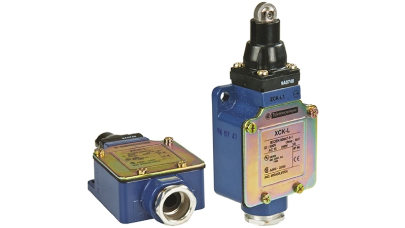 Telemecanique Sensors OsiSense XC Series Plunger Limit Switch, NO/NC, IP66, SPDT, Zinc Alloy Housing, 240V ac Max, 10A