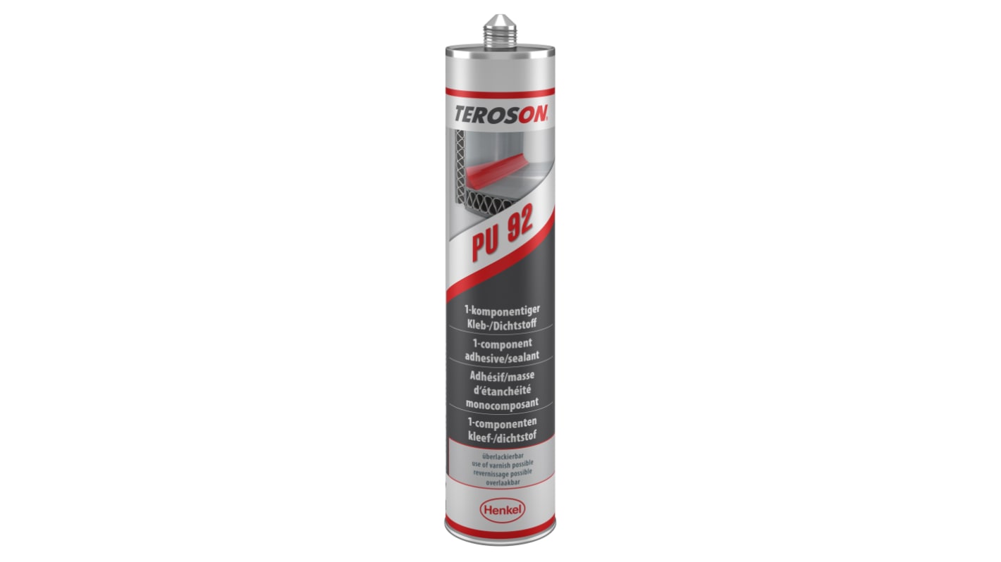 Teroson Terostat PU 92 Kontaktklebstoff Paste Weiß, Kartusche 310 ml, für Metall, Kunststoff