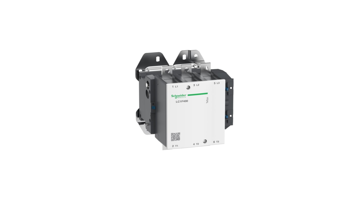 Schneider Electric LC1F Series Contactor, 3-Pole, 400 A, 250 kW, 3NO, 1 kV ac