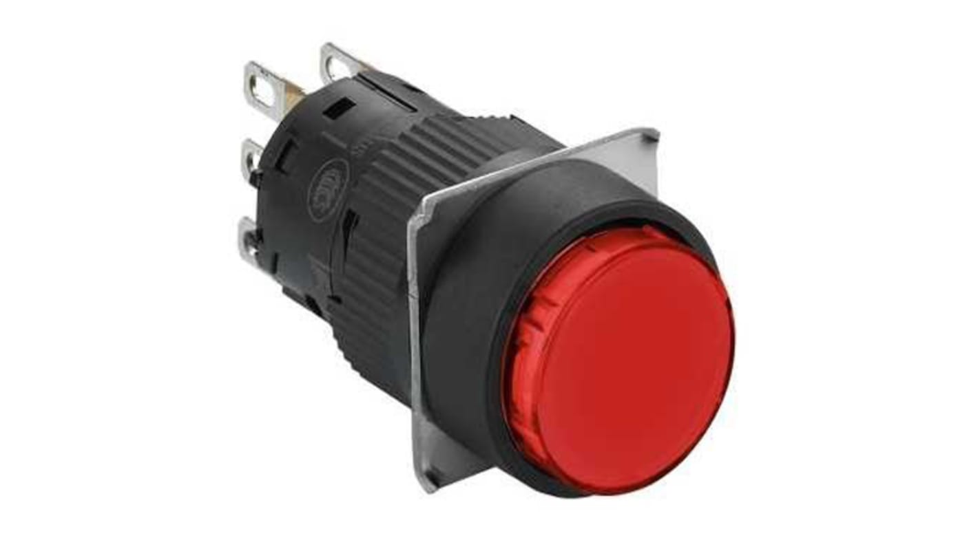 Pulsador Schneider Electric Harmony XB6, color de botón Rojo, SPDT, Montaje en Panel, IP65