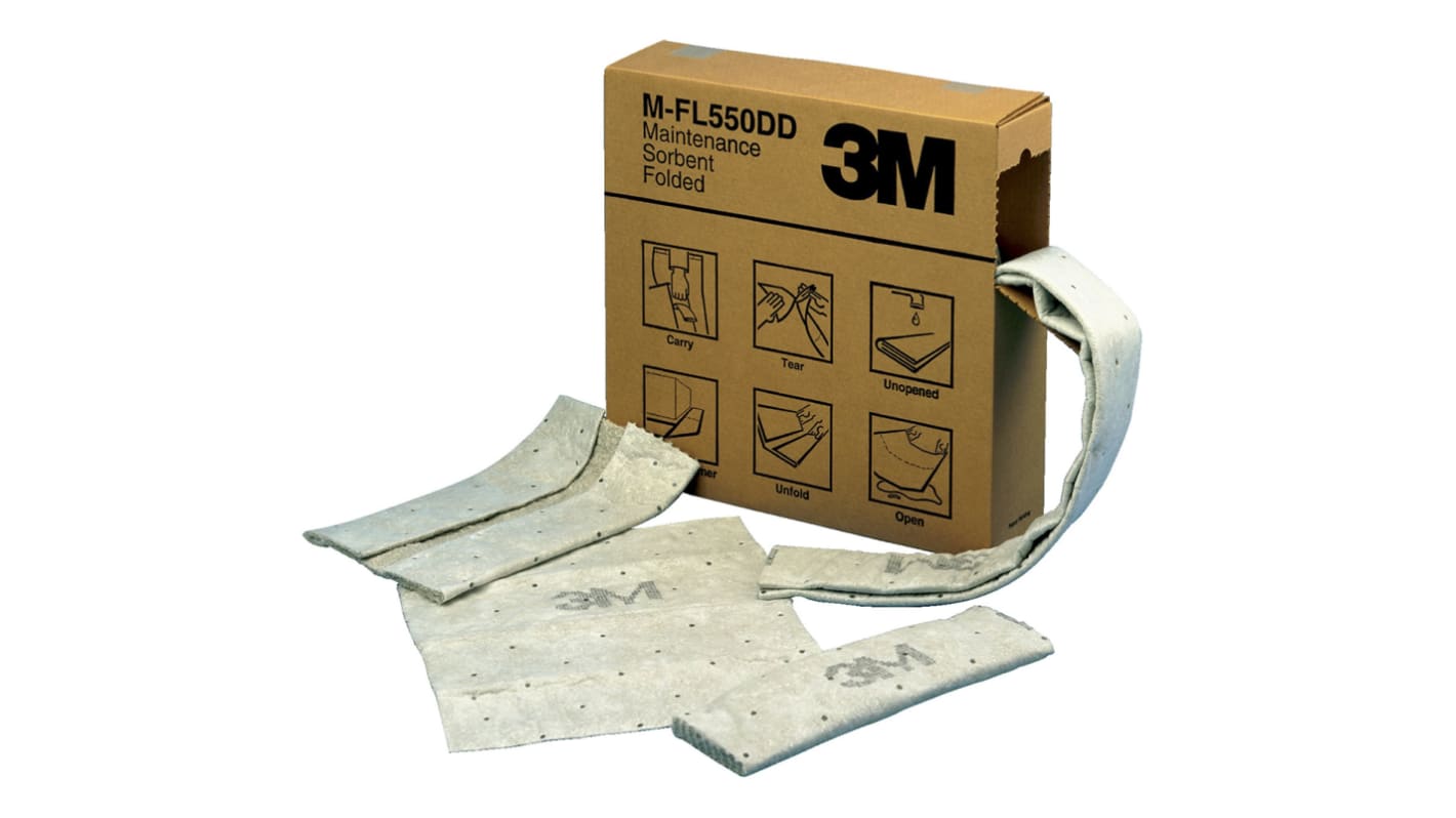 3M Multi-Format Spill Absorbent for Maintenance Use, 119 L Capacity, 3 per Pack