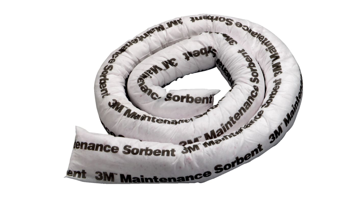 Cordón absorbente de derrames 3M Sorbente, capacidad de absorción 45 L, 4 por paquete