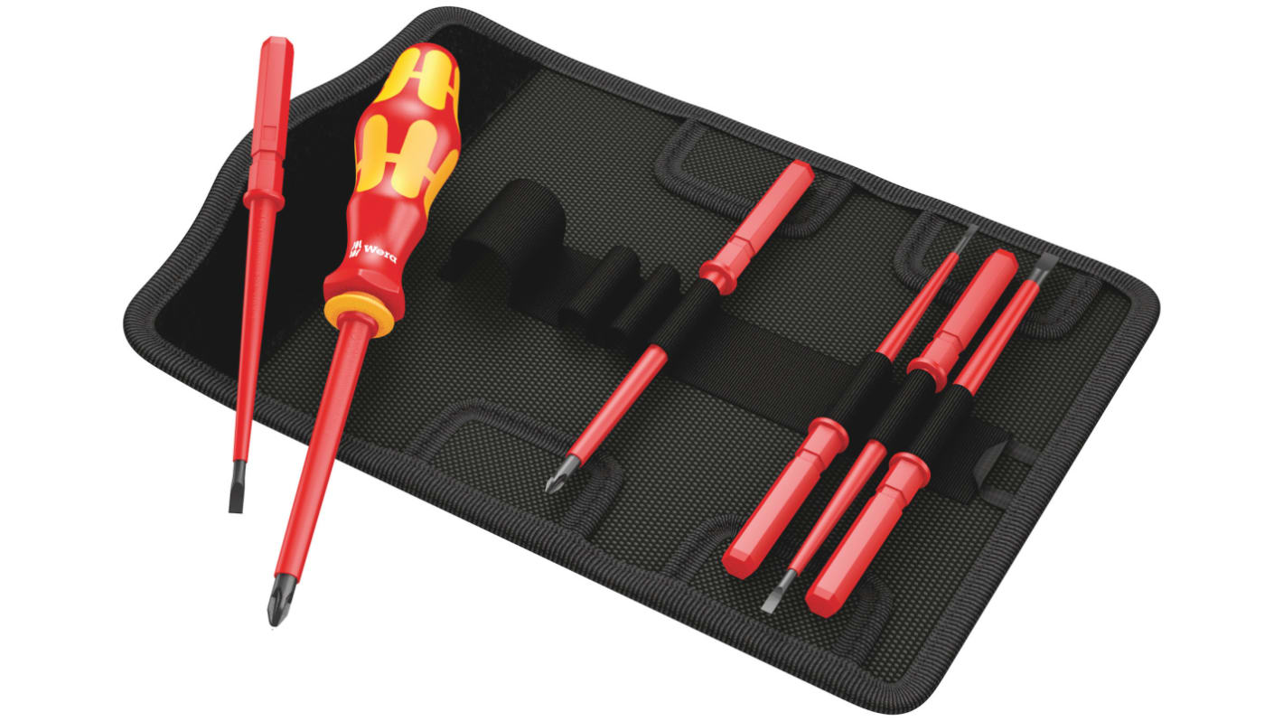 Wera Phillips; Slotted Interchangeable Insulated Screwdriver Set, 7-Piece