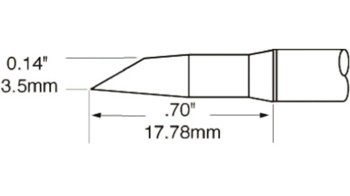 Metcal SxP 3.5 mm Hoof Soldering Iron Tip for use with MFR-H1-SC2