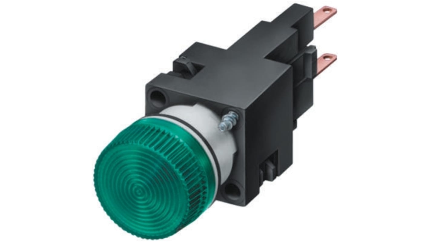 Voyant lumineux Siemens Vert 250V, Ø découpe 16mm, IP65, IP67