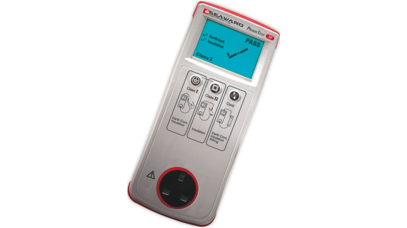 Testeur d'appareils portable Pass/Fail Seaward PrimeTest 50, Royaume-Uni, fiche UK