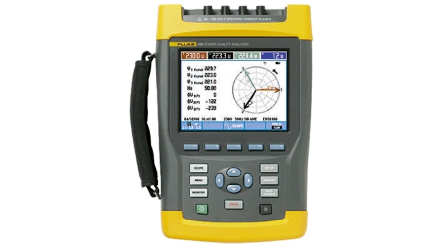 Fluke 435, 3-Phasen Netzqualitätsanalysator 20mW, 1000V ac / 20kA