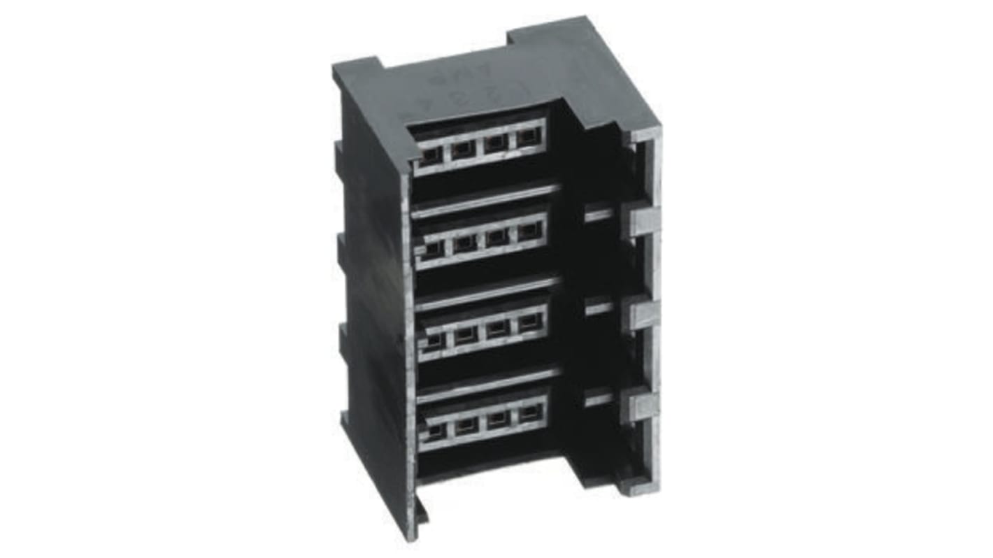 TE Connectivity 4-Way RITS Connector for  Through Hole Mount, 4-Row