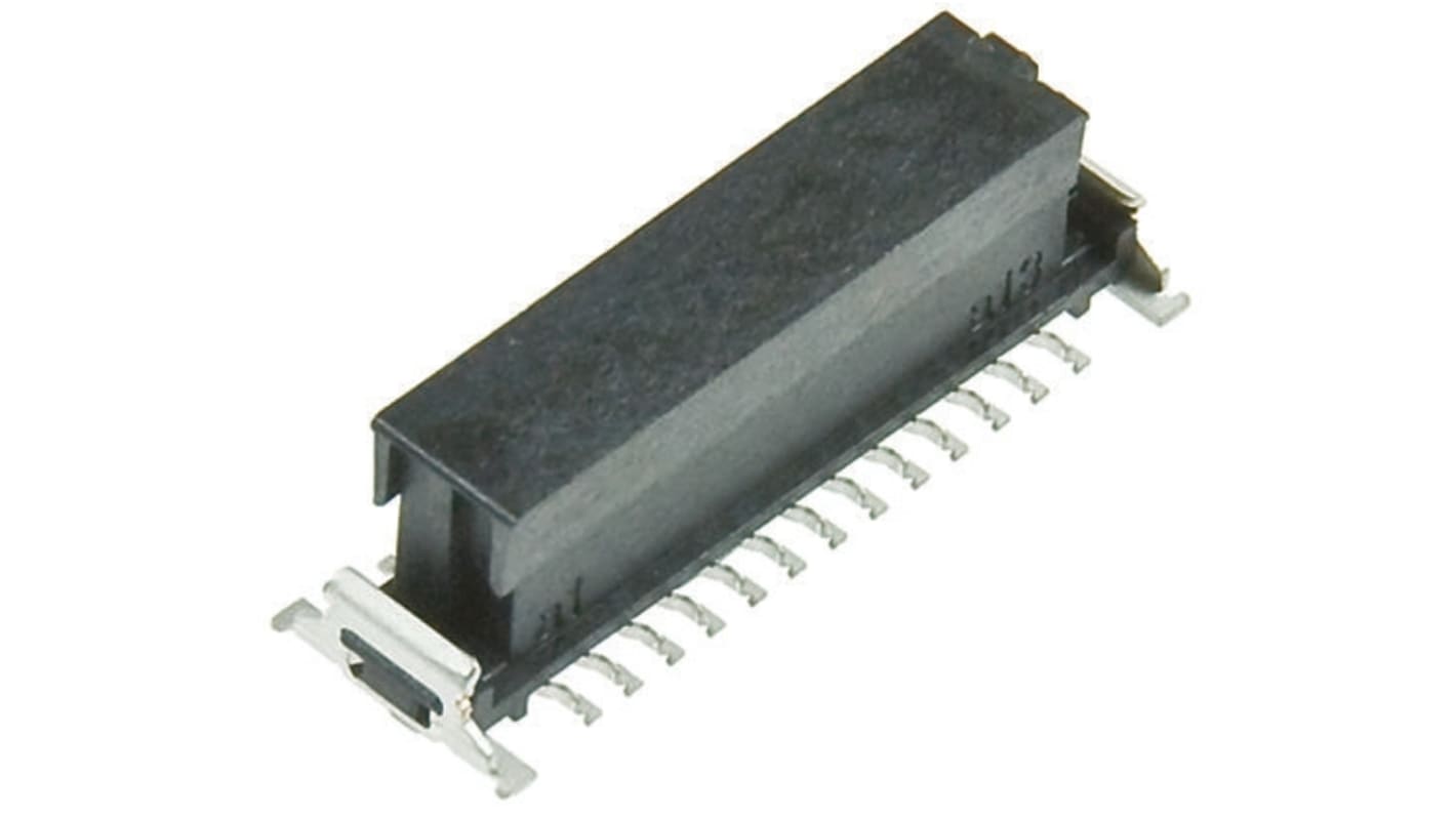 ERNI SMC Series Straight Surface Mount PCB Socket, 26-Contact, 2-Row, 1.27mm Pitch, Solder Termination