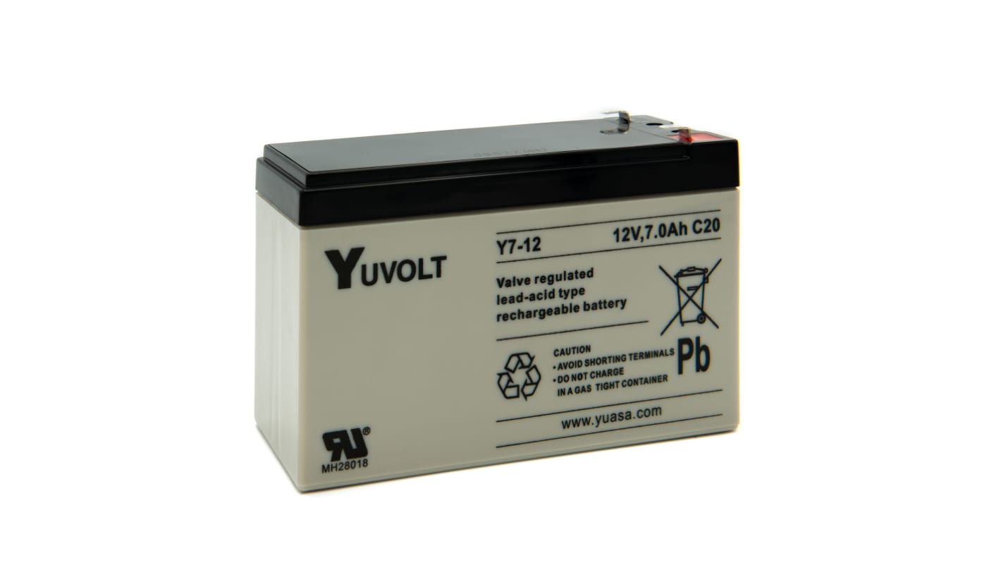 Batteria al piombo sigillata Yuasa, 12V, 7Ah, 98 x 151 x 65mm, -20 → +60°C