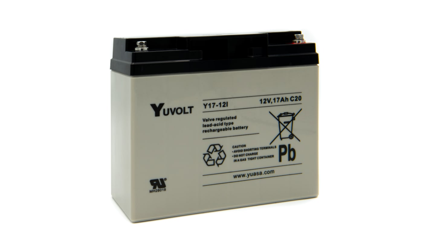 Batteria al piombo sigillata Yuasa, 12V, 17Ah, 167 x 181 x 75mm, -20 → +60°C