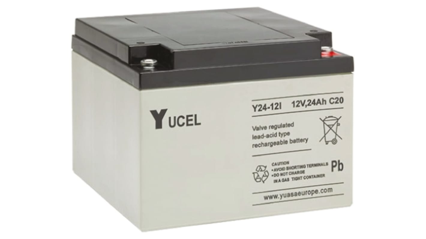 Yuasa 12V Insert M5 Sealed Lead Acid Battery, 24Ah