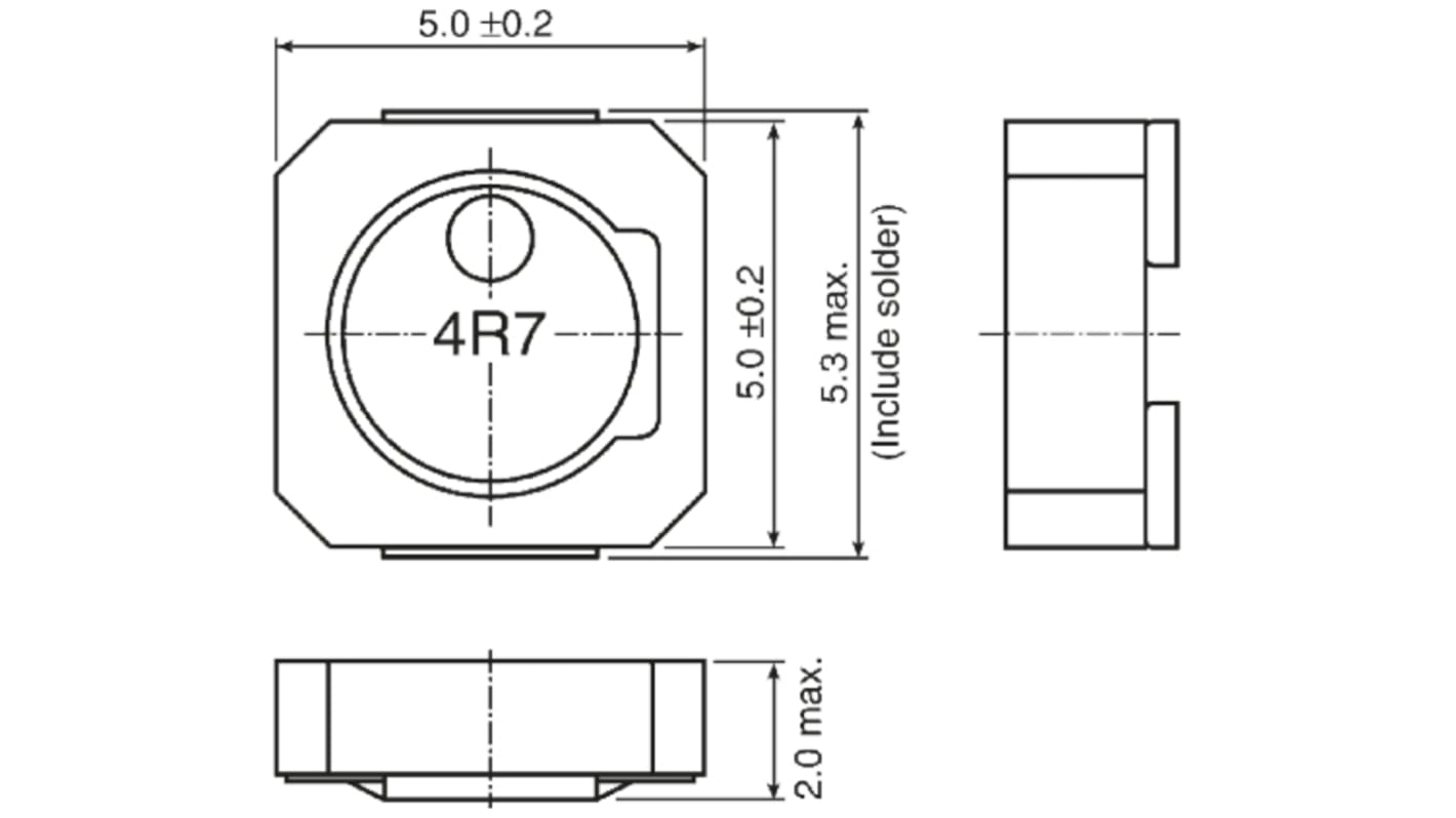 TDK, VLCF, 5020 Shielded Wire-wound SMD Inductor with a Ferrite Core, 10 μH ±20% Wire-Wound 1.56A Idc