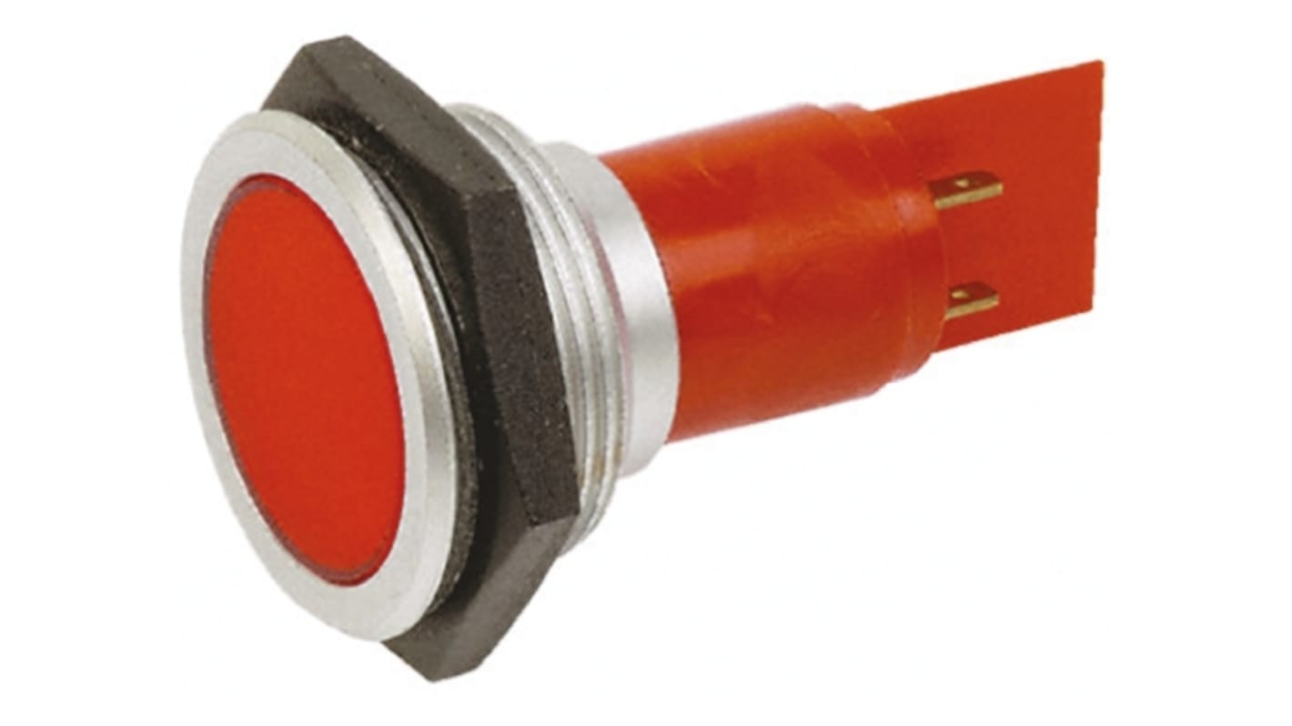 Indicatore da pannello Signal Construct Rosso  a LED, 230V ca, IP67, A filo, foro da 30mm