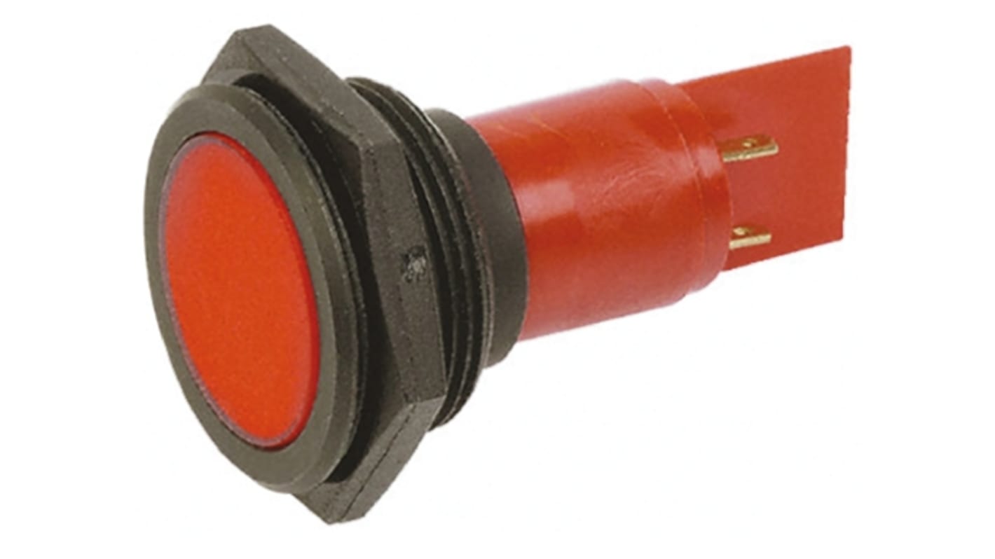 Indicatore da pannello Signal Construct Rosso  a LED, 24 → 28V, IP67, A filo, foro da 30mm