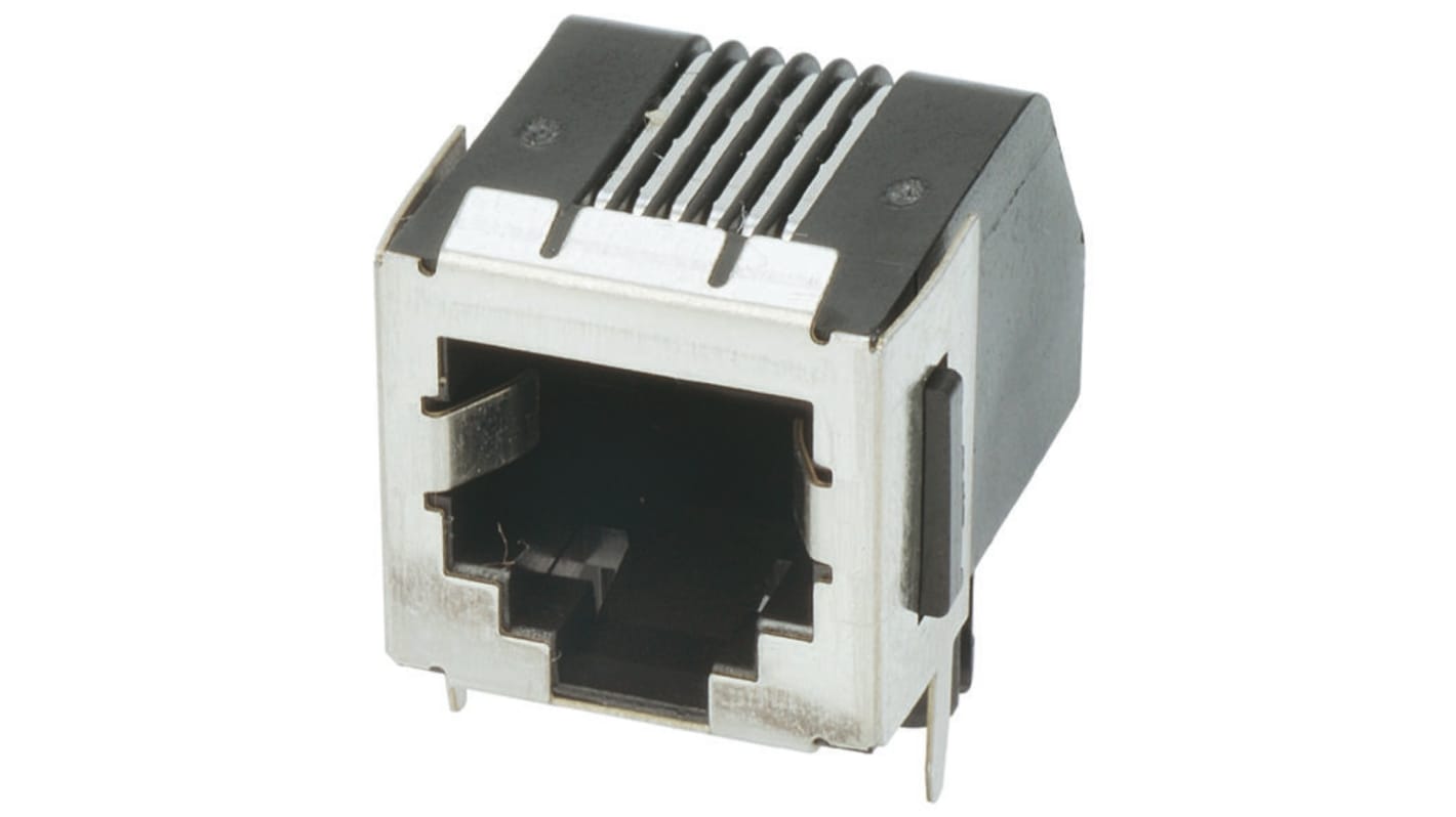 Conector RJ25 Cat3 Hembra TE Connectivity serie 5555140, de 6P6C vías, apantallado