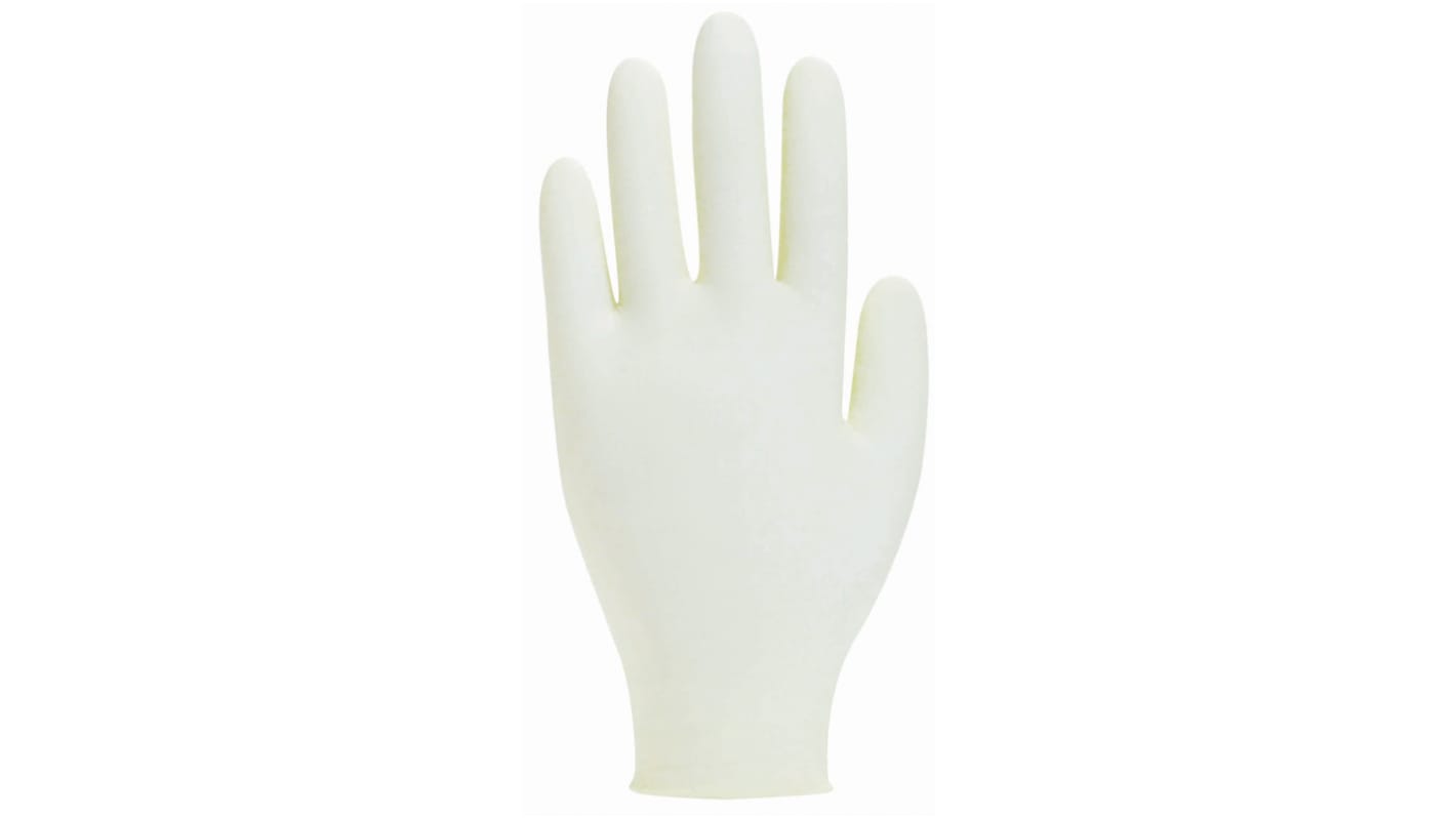Polyco Healthline Finity White Powder-Free Water-Based Polymer Disposable Gloves, Size 9.5, XL, No, 100 per Pack