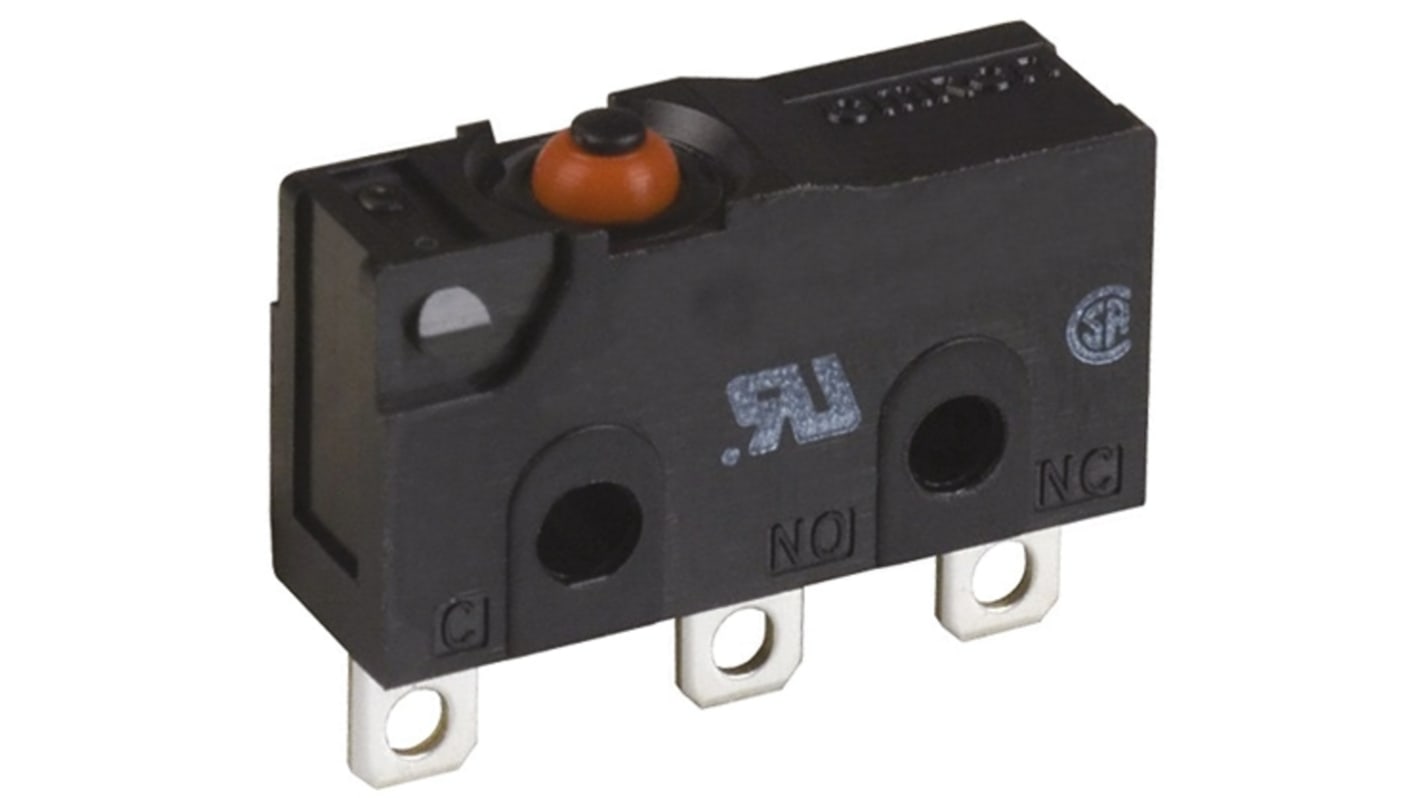 Microinterruttore, Omron, SPDT, 3 A a 30 V c.c., IP67, A saldare