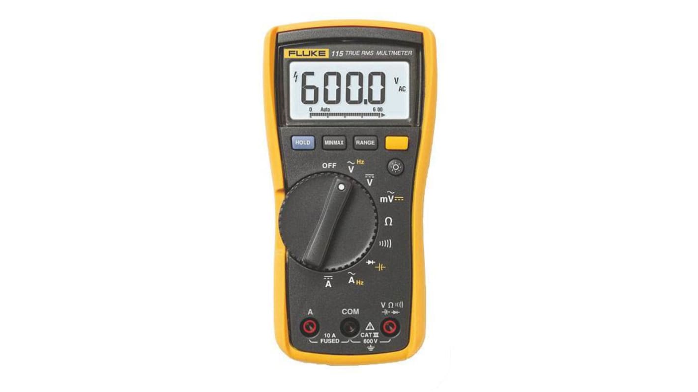 Multimètre 115 Fluke Portable, 600V c.a. 10A c.a.