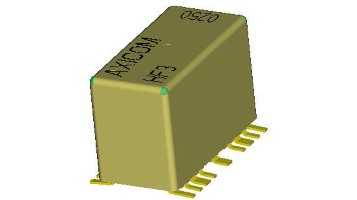 Nagyfrekvenciás relé SPDT, Nyomtatott áramkörre szerelhető, 12V dc