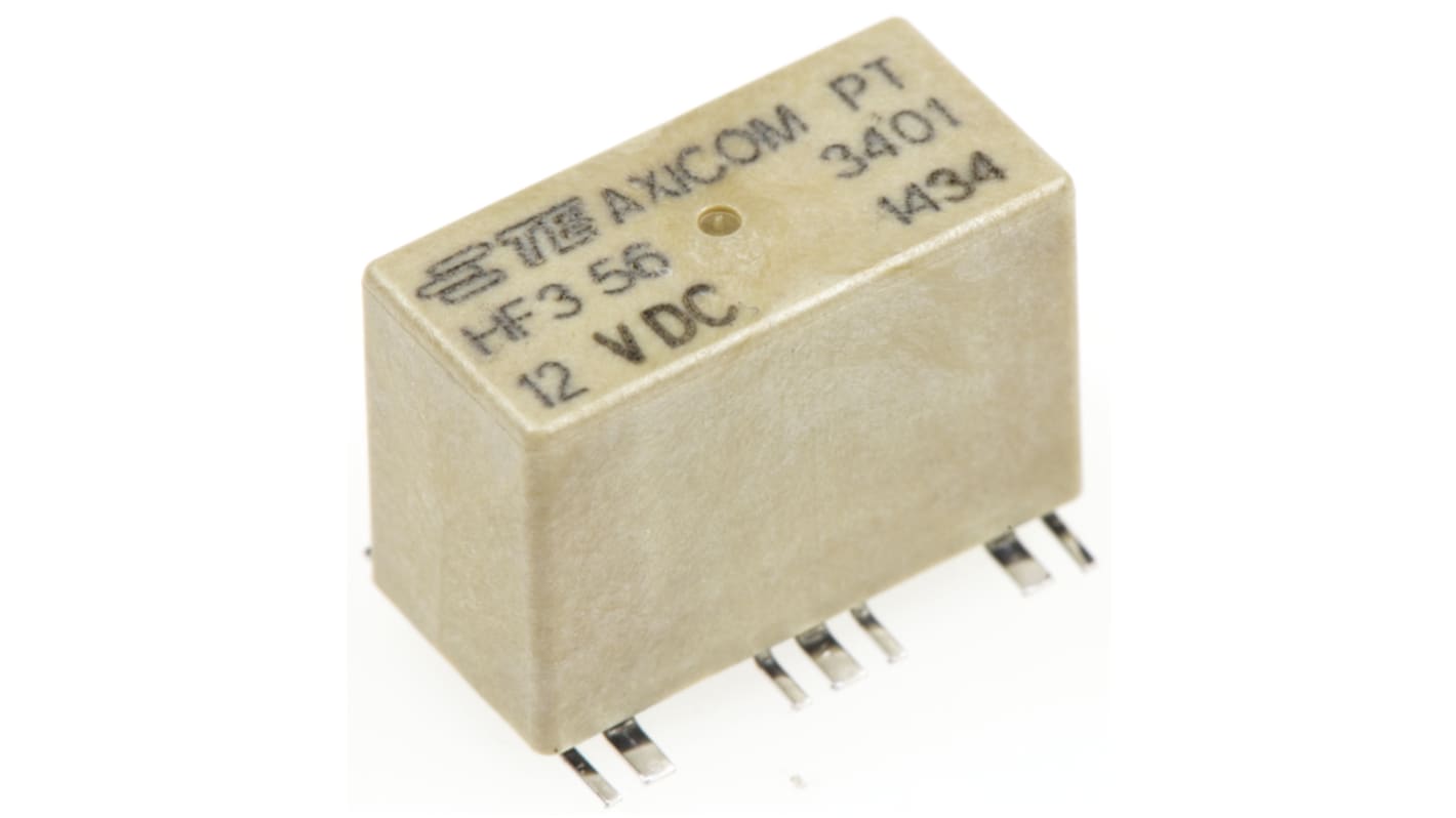 Relé de RF TE Connectivity, SPDT, bobina 12V dc / 3GHz, imp. 50Ω, montaje en PCB