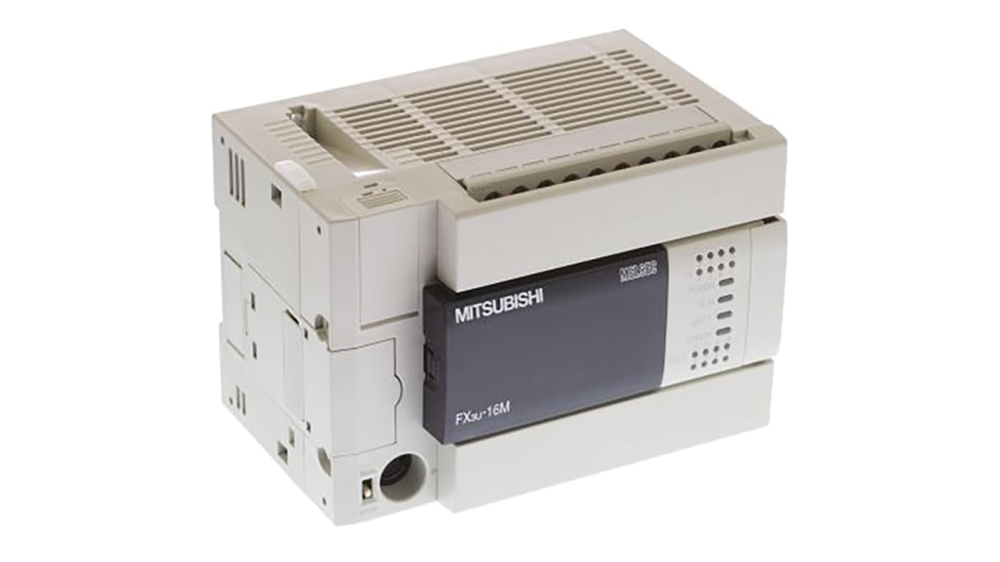 Mitsubishi FX3U Logikmodul, 8 Eing. Relais Ausg.Typ Senke, Quelle Eing.Typ 24 VDC