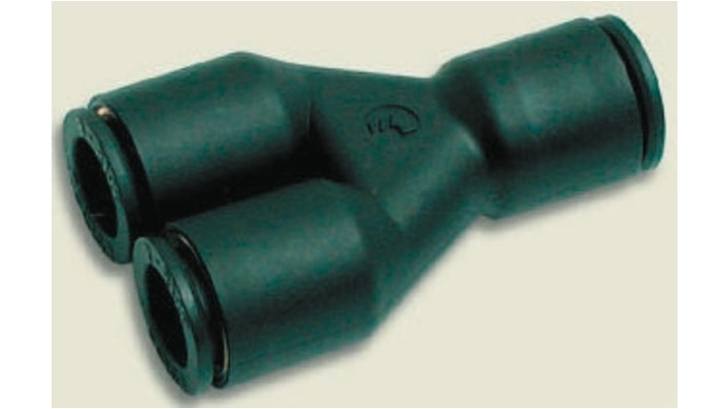 Adaptateur tuyau à tuyau en Y Legris LF3000 vers Enfichable, 8 mm Enfichable, 8 mm