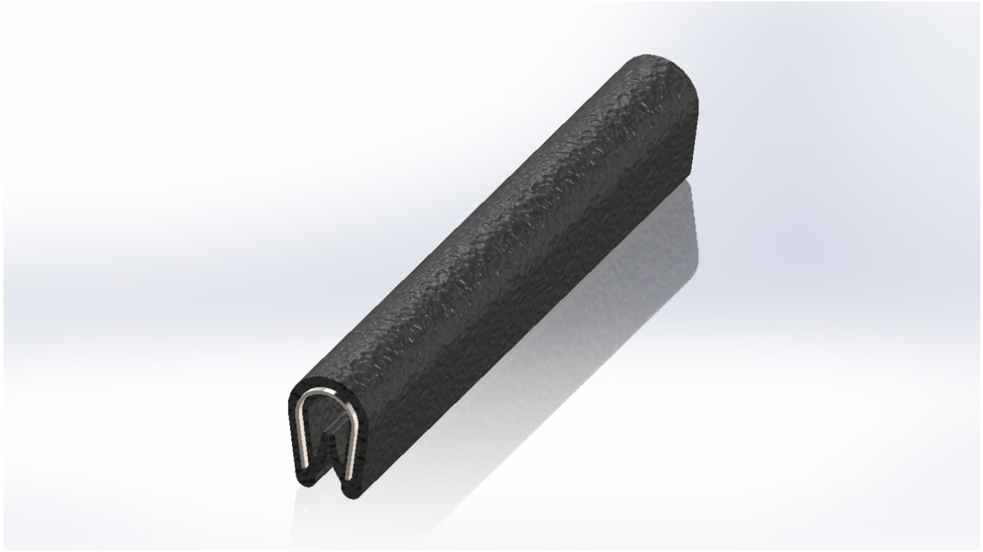 RS PRO Black PVC Edge Protection, 20m