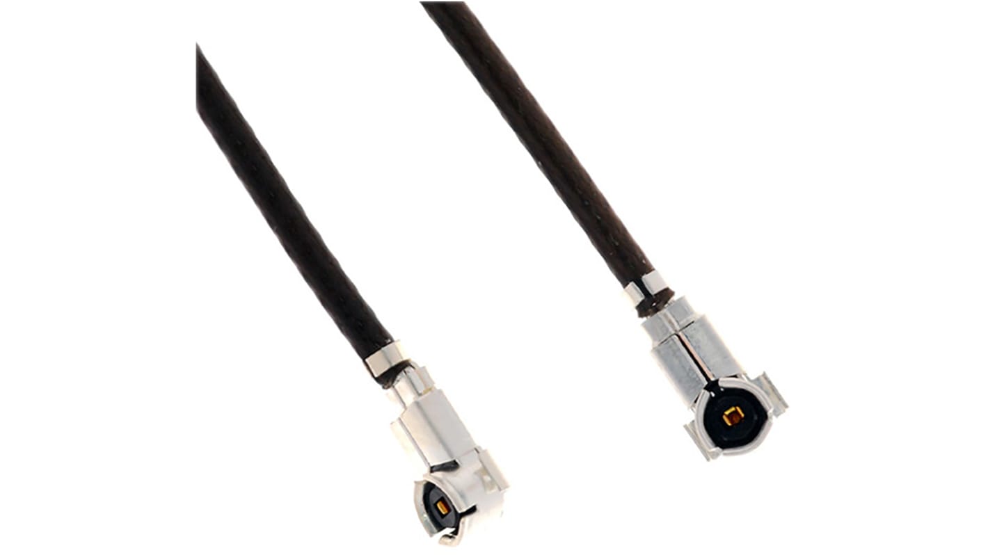 Hirose Male W.FL to Male W.FL Coaxial Cable, 100mm, Terminated