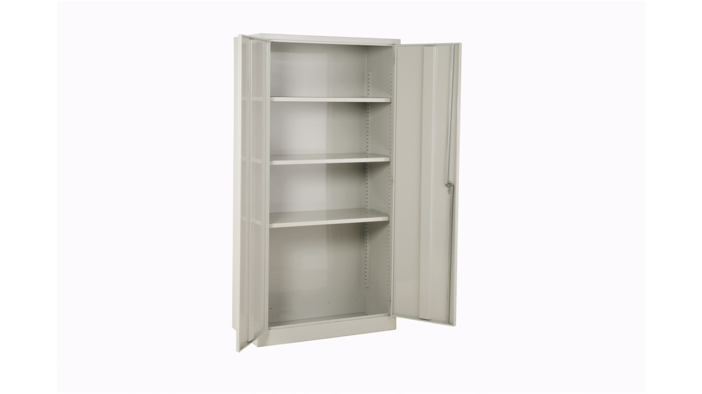 RS PRO Weichstahl Schrank, 2 Türen, verschließbar, 1830mm x 915mm x 457mm