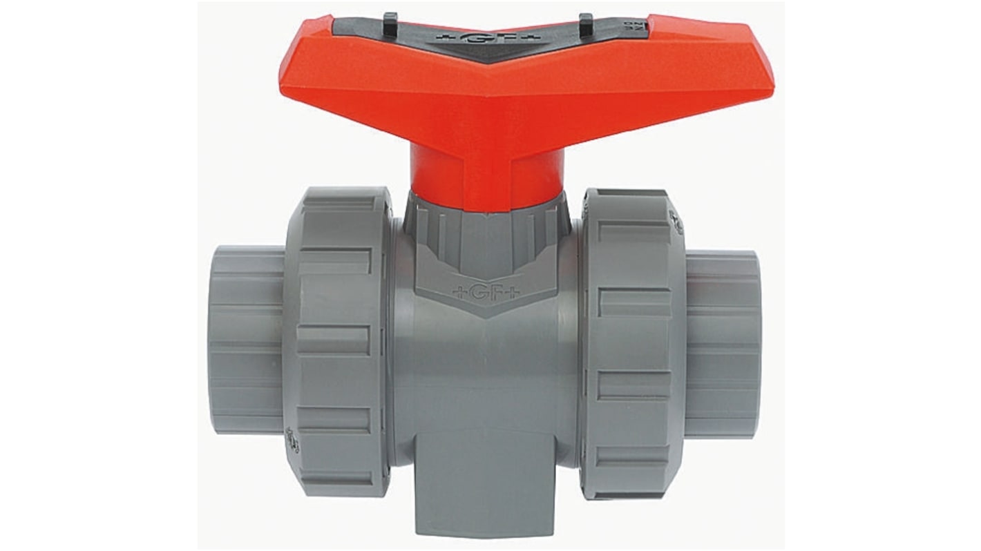 Georg Fischer Plastic 2 Way, High Pressure Ball Valve, BSPP, 3/4in