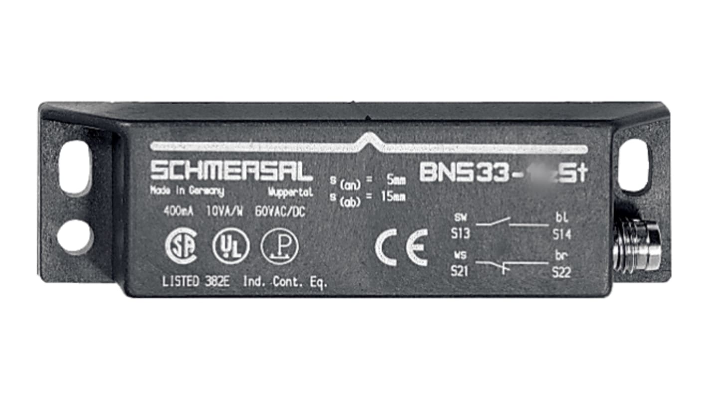 Interruptor de seguridad Codificado Schmersal BNS33 BNS33, NA/NC, 100V ac/dc, 400mA, IP67